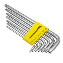 Chave Torx T10 A T40 Jogo C/ 7 Peças Tipo L C/ Furo Guia