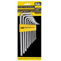 Chave Torx Tipo L Jogo C/10 Pcs- T9 A T50 C/furo Eda 8qh