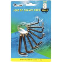 Chave Torx Western T09At40 Com Argola8Pecas Jt-8 Chave Torx Western T09At40 Com Argola8Pecas Jt-8