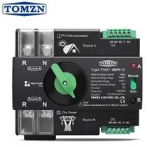 Chave Transferência Automática ATS Monofásica 2 Polos 110V 100A TOQ7-100PV/2 NL - Tomzn