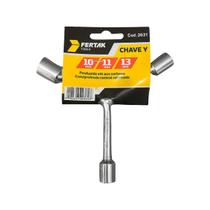 Chave Y 3 Pontas Sextavada 10mm 11mm 13mm Fertak Profissional