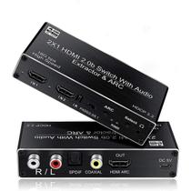 Chaveador HDMI 2.0 4k@60Hz HDR HDCP C/ Extrator de Audio 2x1 Chaveador HDMI 2.0 4k@60Hz HDR HDCP C/ Extrator de Audio 2x1