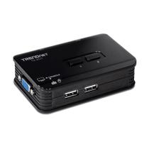 Chaveador KVM TrendNet TK-207K - 2 computadores em 1 monitor, teclado e mouse - USB - com Cabos KVM