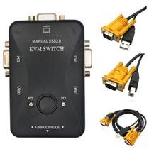 Chaveador Kvm Usb 2.0 Switch 3 Portas Usbb 3 Usba 2 Cabosvga Chaveador Kvm Usb 2.0 Switch 3 Portas Usbb 3 Usba 2 Cabosvga