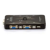 Chaveador Kvm Usb Switch Vga 4 Portas 4 Pcs Ligados 1Monitor