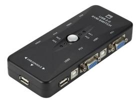 Chaveador Kvm Vga Usb Switch 1X4 - 1 - Entrada 4 - Saidas Chaveador Kvm Vga Usb Switch 1X4 - 1 - Entrada 4 - Saidas