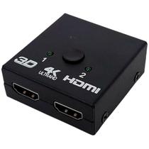Chaveador Switch HDMI 2 em 1 Bi Direcional 4K Ultra HD