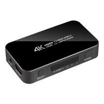 Chaveador Switch Hub Hdmi 4x1 Arc 4k Com Fonte E Controle Remoto