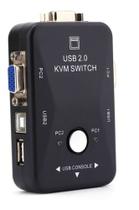 Chaveador Switch Kvm 2 Portas Vga + 2 Usb Monitor Mouse Cpu - Alinee