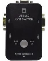Chaveador Switch Kvm 2 Portas Vga C 2 Usb Monitor Mouse