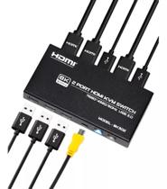 Chaveador Switch Kvm Hdmi 2 Portas 60hz 8k Usb 3.0