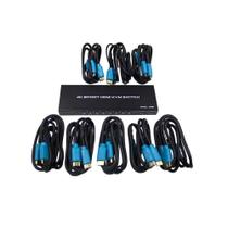 Chaveador Switch KVM HDMI 8 Portas 4K com Cabos e Controle