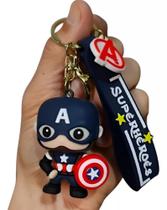 Chaveiro 3d Capitão América Marvel Coleção Chave Carro Bolsa Presente Pingente Chaveiro 3d Capitão América Marvel Coleção Chave Carro Bolsa Presente Pingente