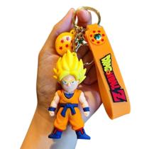 Chaveiro 3d Dragon Ballz Goku Super Saiyajin Chave Carro Bolsa Pingente Presente Anime