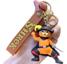 Chaveiro 3d Gato De Botas Shrek Personagem Coleção Acessório Chave Carro Bolsa Anime Presente