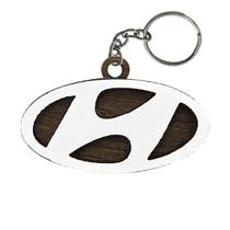 Chaveiro 3d Marca Hyundai com Argola 4cm Mdf Madeira Decorada