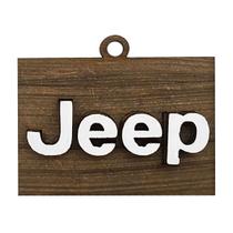 Chaveiro 3d Marca Jeep 4cm Mdf Madeira Decorada