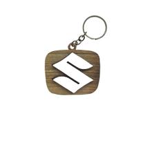 Chaveiro 3d Marca Suzuki com Argola 4cm Mdf Madeira Decorada