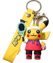Chaveiro 3d Pikachu Pokemon Personagem Coleção Tênis Acessório Chave Carro Bolsa Coleção Anime Mangá