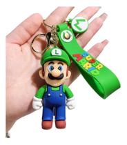 Chaveiro 3d Super Mario Bross Luigi C/pingentes Decoração