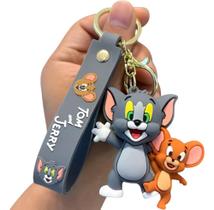 Chaveiro 3d Tom E Jerry Coleção Personagem Desenho Chave Carro Bolsa Pingente