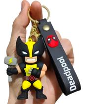 Chaveiro 3d Wolverine Marvel Personagem Liga da Justiça Coleção Acessório Chave Carro Anime