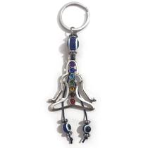 Chaveiro 7 Chakras com Olho Grego 13cm Chaveiro 7 Chakras com Olho Grego 13cm