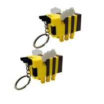 Chaveiro Abelha Minecraft Articulável - Acessório Criativo para Bolsas e Chaves Chaveiro Abelha Minecraft Articulável - Acessório Criativo para Bolsas e Chaves