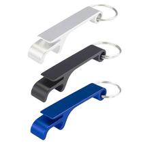 Chaveiro Abridor de Garrafas em Liga de Alumínio com Argola Cor:Preto