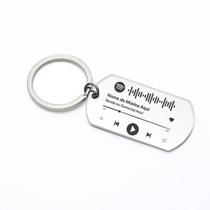 Chaveiro Aço Inox Spotify 4 Cores - Luxoso - Lualki Store Personalizados