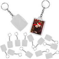 Chaveiro Acrílico 3x4 Retangular p/ Personalizar - 200 Peças