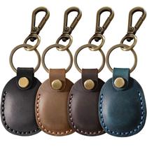 Chaveiro AirTag Holder Q1T5 em couro com cobertura total, pacote com 4 Chaveiro AirTag Holder Q1T5 em couro com cobertura total, pacote com 4