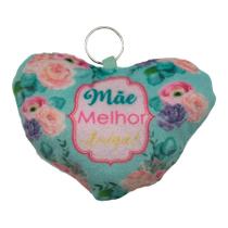 Chaveiro Almofada Coração - Mãe Melhor Amiga - 10,5x8,5cm - 1 unidade - Rizzo Chaveiro Almofada Coração - Mãe Melhor Amiga - 10,5x8,5cm - 1 unidade - Rizzo