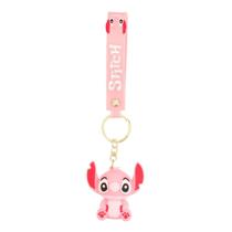 Chaveiro Angel Stitch Sentado Com Alça 7cm - Disney Chaveiro Angel Stitch Sentado Com Alça 7cm - Disney