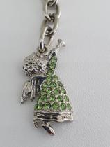 Chaveiro Anjo Pedraria Strass Verde Chaveiro Anjo Pedraria Strass Verde