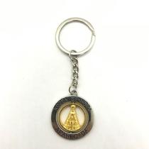 Chaveiro Aparecida 10 cm metal níquel Chaveiro Aparecida 10 cm metal níquel