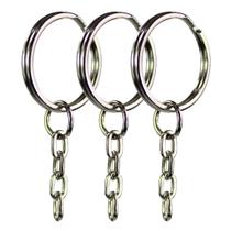 Chaveiro Argola Batida Prata Com Corrente 23mm 1000 Unidades