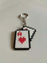 Chaveiro Às de Copas Pixel art - Pixel Jipa