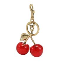 Chaveiro Bag Charm HISYI Cherry Pendant em liga elegante Chaveiro Bag Charm HISYI Cherry Pendant em liga elegante