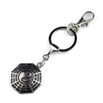 Chaveiro Baguá Feng Shui em 12 cm metal niquel Sorte