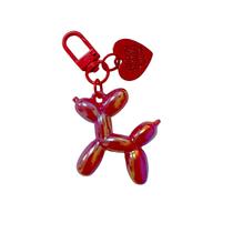 Chaveiro Balloon Dog Anel de acrílico com efeito laser Chaveiro Balloon Dog Anel de acrílico com efeito laser