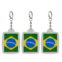 Chaveiro Bandeira Brasil 4x5cm Personalizado 24 Unidades