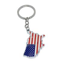 Chaveiro Bandeira Estado Unidos U.S.A Mapa