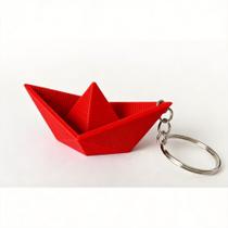 Chaveiro Barco Estilo Origami Design Moderno, Criativo e Decorativo