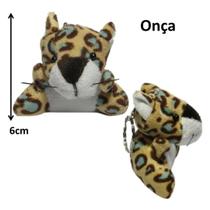 Chaveiro Bichos Animal de Pelúcia Safari 6cm Chaveiro Bichos Animal de Pelúcia Safari 6cm