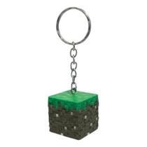 Chaveiro Bloco Grama Minecraft Plastico Resistente Maciço Chaveiro Bloco Grama Minecraft Plastico Resistente Maciço