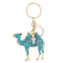 Chaveiro Blue Crystal Camel para mulheres, strass cintilante Chaveiro Blue Crystal Camel para mulheres, strass cintilante
