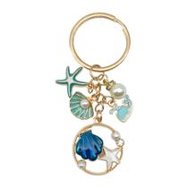 Chaveiro Blue Ocean Creatures Dolphin Starfish Alloy Chaveiro Blue Ocean Creatures Dolphin Starfish Alloy