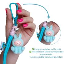 Chaveiro Boneco Labubu Lafufu Mosquetão Pelucia Fofo Colecionavel Viral Kawaii Tik Tok