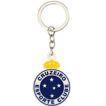 Chaveiro Borracha 3D Escudo Time 6cm - Cruzeiro